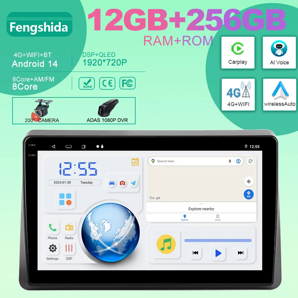 Car For Renault Master 2019 - 2022 Android Auto Radio Stereo Head Unit Multimedia Player GPS Navigation Carplay QLED No 2din DVD
Car For Renault Master 2019 - 2022 Android Auto Radio Stereo Head Unit Multimedia Player GPS Navigation Carplay QLED No 2din DVD