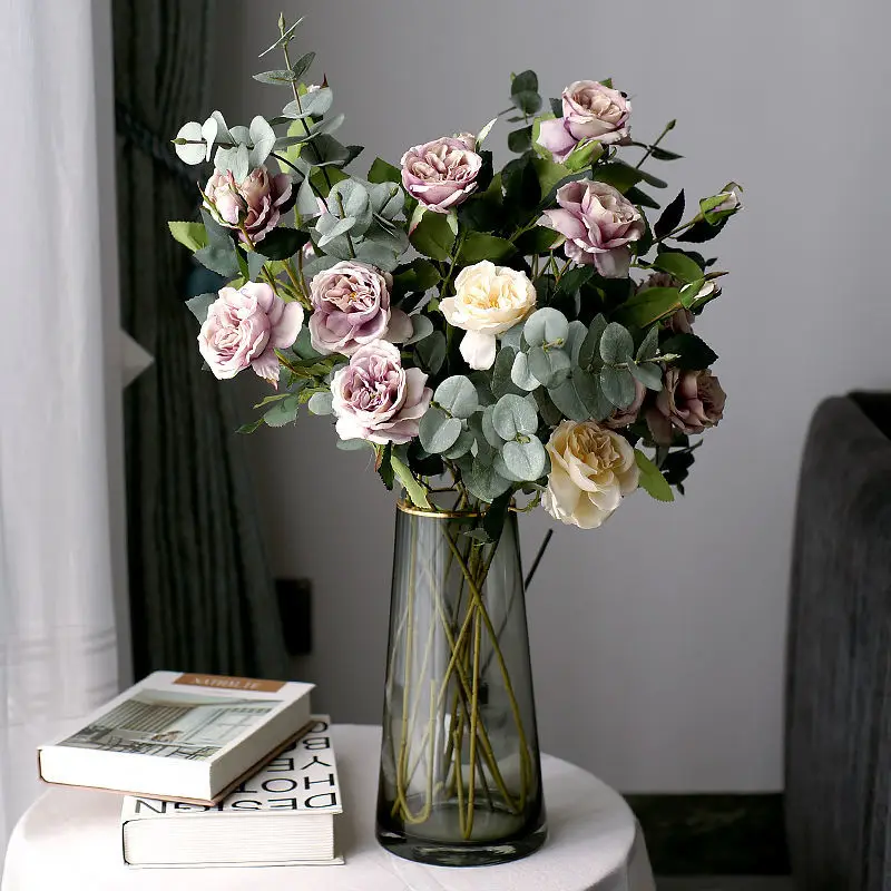 Austin Rose Simulation Bouquet Nordic Light Luxury Living Room and Dining Table Decoration Flower Art
Austin Rose Simulation Bouquet Nordic Light Luxury Living Room and Dining Table Decoration Flower Art