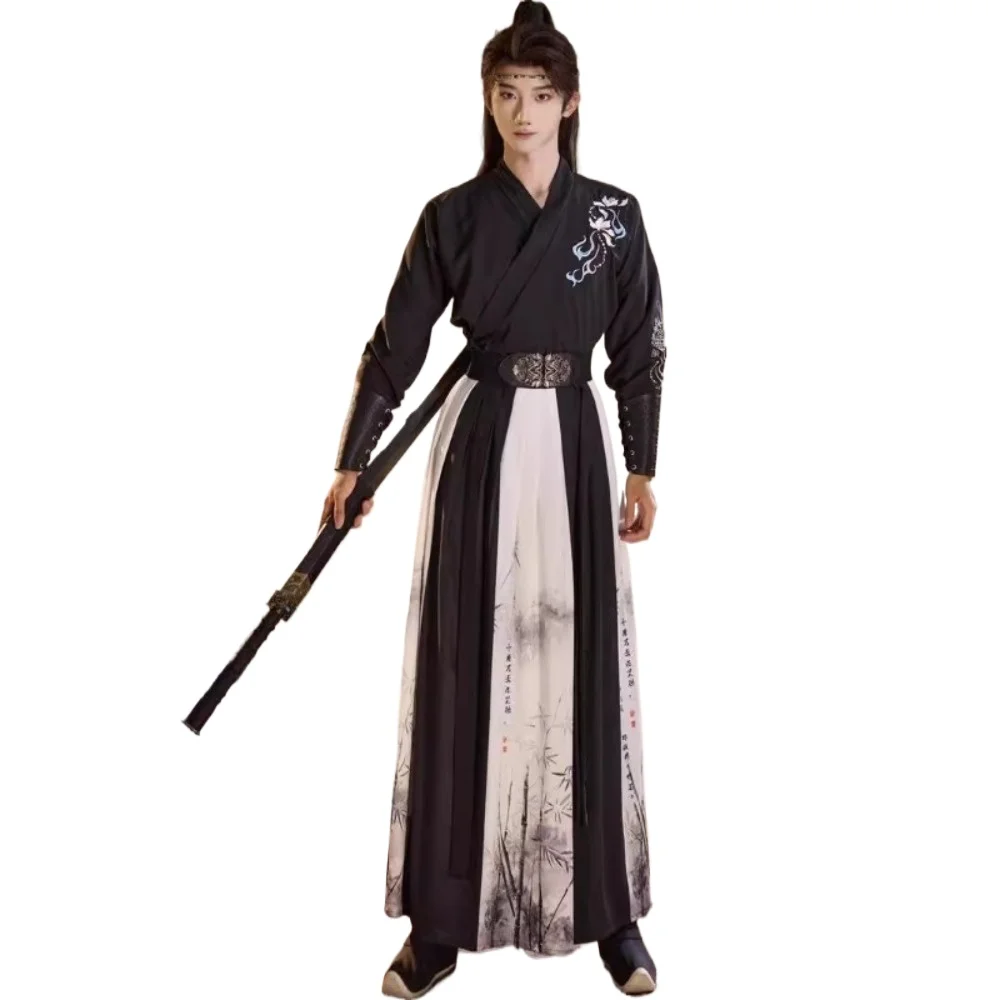 Hanfu Men Cosplay Costumes Kung Fu Ethnic Style Embroidery Traditional Chinese Clothing Stage Party Show Vintage Handsome Cool
Hanfu Men Cosplay Costumes Kung Fu Ethnic Style Embroidery Traditional Chinese Clothing Stage Party Show Vintage Handsome Cool