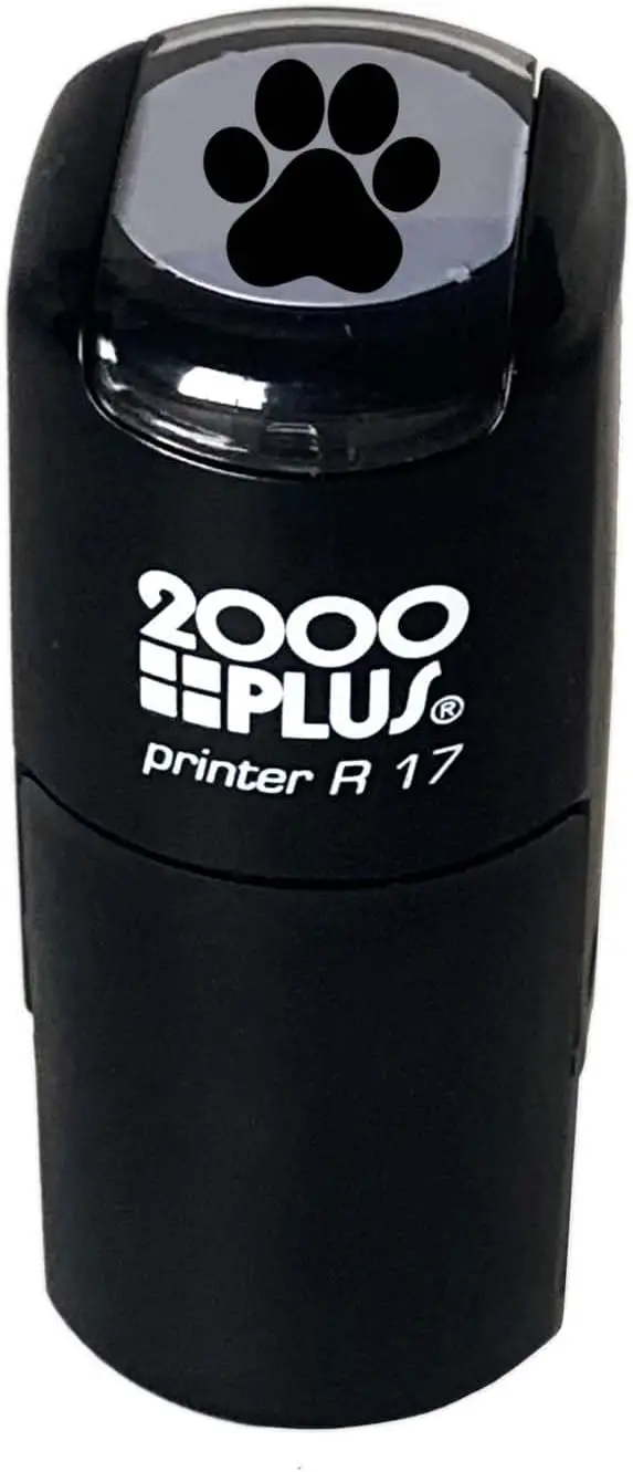 Self-Inking Paw Print Stamp, 9/16" Round, Black Ink for Planners, School, Vet Use
Self-Inking Paw Print Stamp, 9/16" Round, Black Ink for Planners, School, Vet Use