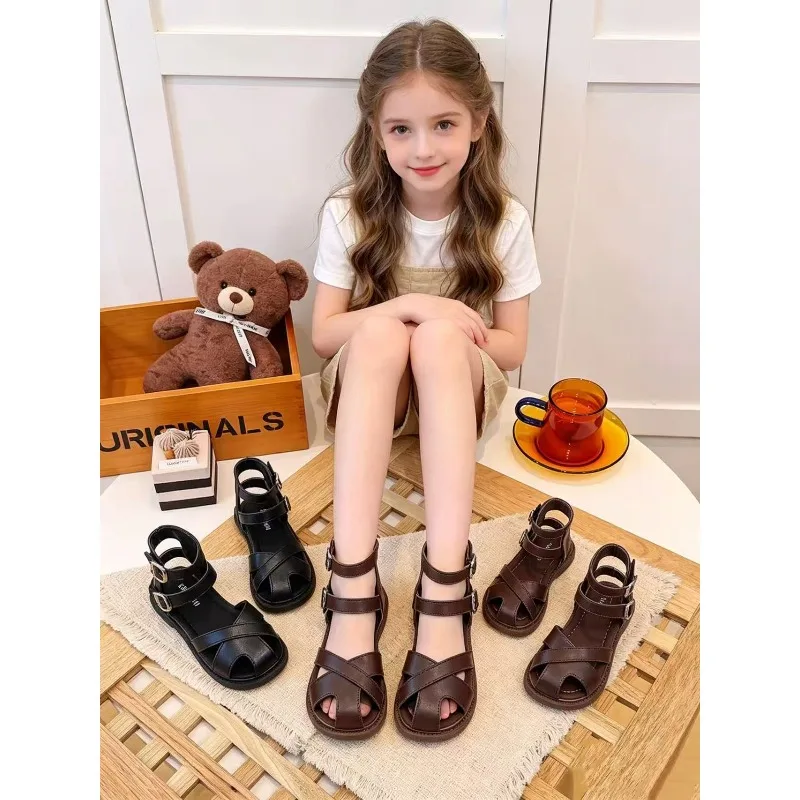 Girls Roman Style Sandals Summer Breathable Non Slip Soft Kids Beach Shoes Princess Casual Outdoor Walking Footwear for Children
Girls Roman Style Sandals Summer Breathable Non Slip Soft Kids Beach Shoes Princess Casual Outdoor Walking Footwear for Children