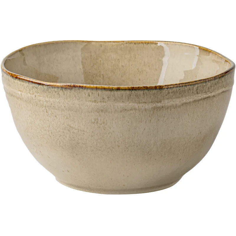 *9-Inch special-shaped ceramic bowl, large deepened noodle soup bowl, retro characteristic flaws 
*9-Inch special-shaped ceramic bowl, large deepened noodle soup bowl, retro characteristic flaws