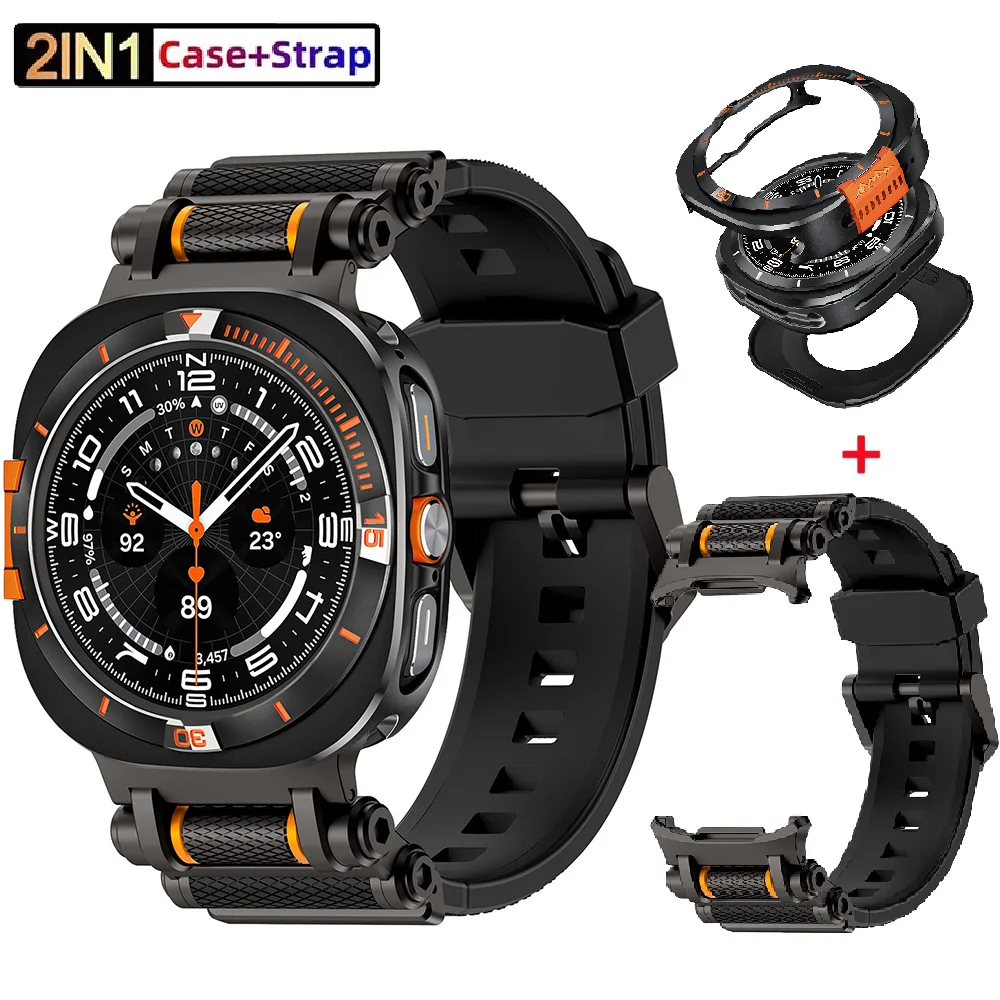 Case+Silicone Strap for Samsung Galaxy Watch Ultra 2025 47mm Adjustable Strap for Galaxy Watch Ultra 2024 Luxury Accessories
Case+Silicone Strap for Samsung Galaxy Watch Ultra 2025 47mm Adjustable Strap for Galaxy Watch Ultra 2024 Luxury Accessories
