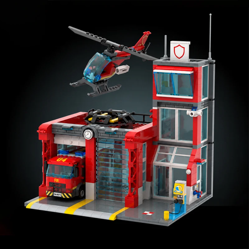City Street View Model MOC Building Bricks City Fire Station Modular Technology Assemble Children Toys Suit Gifts Holiday
City Street View Model MOC Building Bricks City Fire Station Modular Technology Assemble Children Toys Suit Gifts Holiday