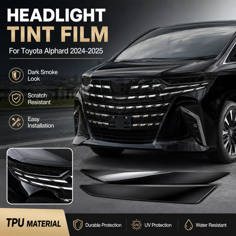 Headlight Tint Film For Toyota Alphard 2024-2025 Dark Smoke TPU Easy Installation Car Accessories, Replacement Parts
Headlight Tint Film For Toyota Alphard 2024-2025 Dark Smoke TPU Easy Installation Car Accessories, Replacement Parts