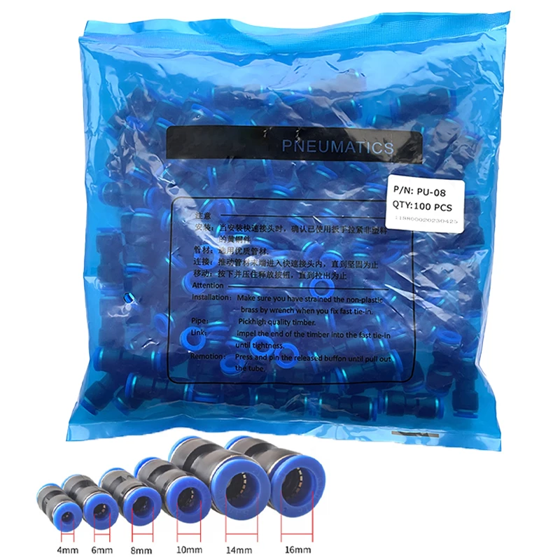 100Pcs 50Pcs PU 2-way Pipe Connector Pneumatic Fitting Plastic 4mm 6mm 8mm Staght Push In Quick Slip Lock Fittings
100Pcs 50Pcs PU 2-way Pipe Connector Pneumatic Fitting Plastic 4mm 6mm 8mm Staght Push In Quick Slip Lock Fittings