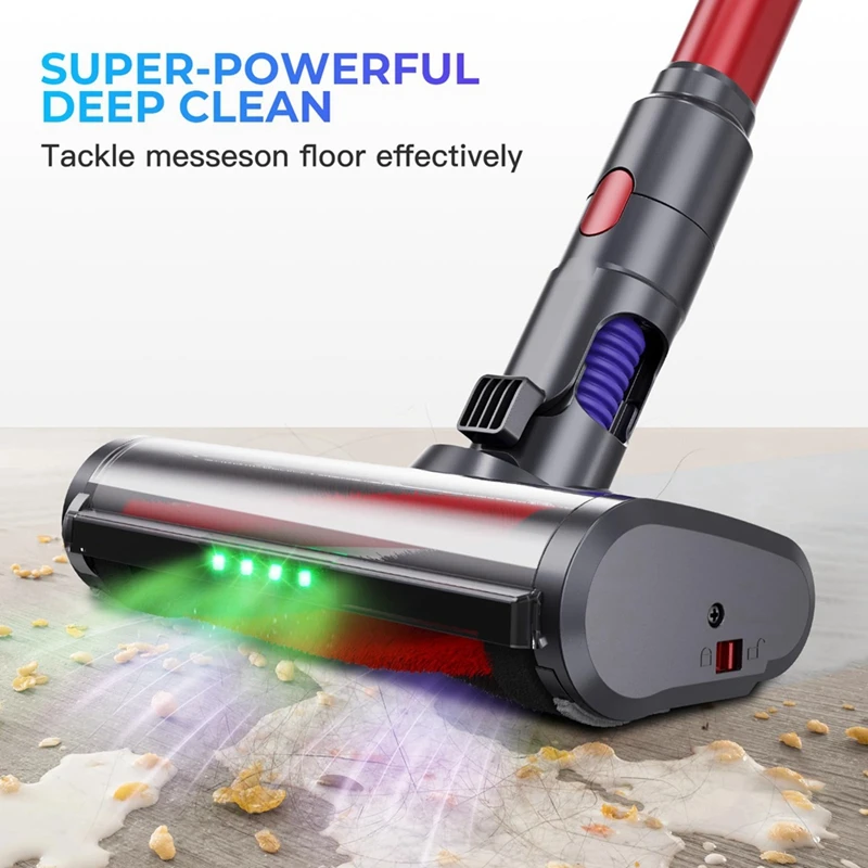 AC66 Насадка турбинной щетки для пола для Dyson V7 V8 V10 V11 V15, детали стульев с 4 светодиодными лампами для ковров и твердых полов
AC66 Насадка турбинной щетки для пола для Dyson V7 V8 V10 V11 V15, детали стульев с 4 светодиодными лампами для ковров и твердых полов
