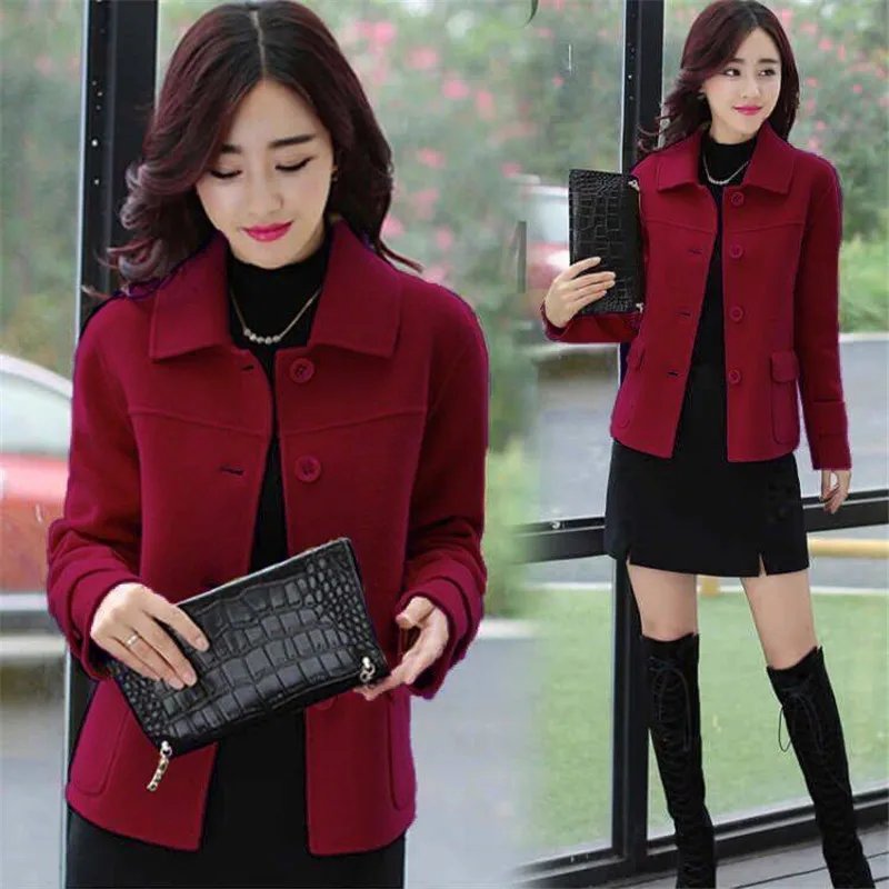 Women Woolen Coat Nice Autumn New Wool Jacket Female No Cotton/Add Cotton Woolen Overcoat Fashion Short Wool Coats Plus Size 4XL
Women Woolen Coat Nice Autumn New Wool Jacket Female No Cotton/Add Cotton Woolen Overcoat Fashion Short Wool Coats Plus Size 4XL