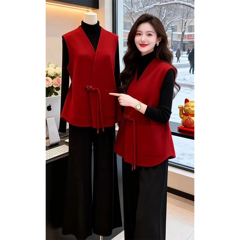 Ele V-Ne Svel Vest Jaet Women's Top Brand Large Size Autumn Winter New Sle Commute Sle Casual Loose Fit
Ele V-Ne Svel Vest Jaet Women's Top Brand Large Size Autumn Winter New Sle Commute Sle Casual Loose Fit