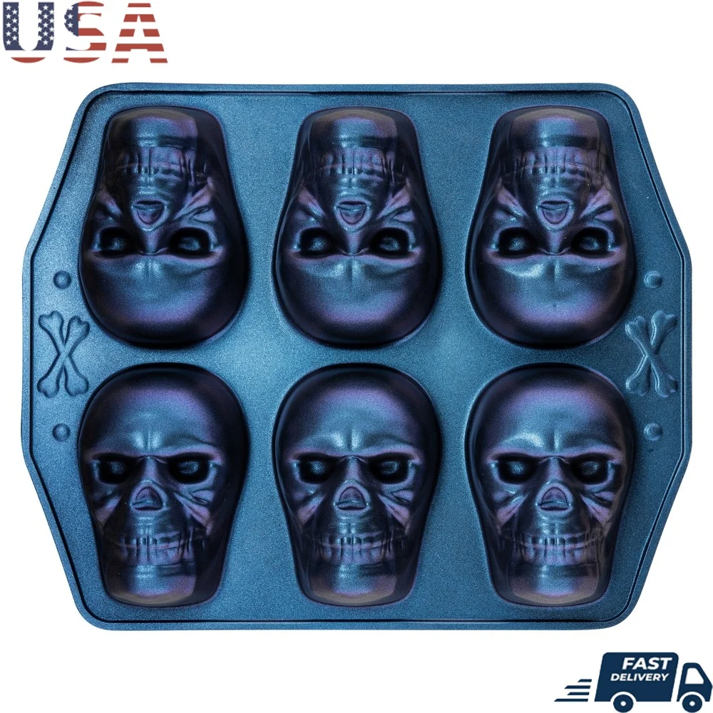 Шлях для празднования черепа, литая алюминиевая сковорода с 6 полостями, переливающаяся
Шлях для празднования черепа, литая алюминиевая сковорода с 6 полостями, переливающаяся