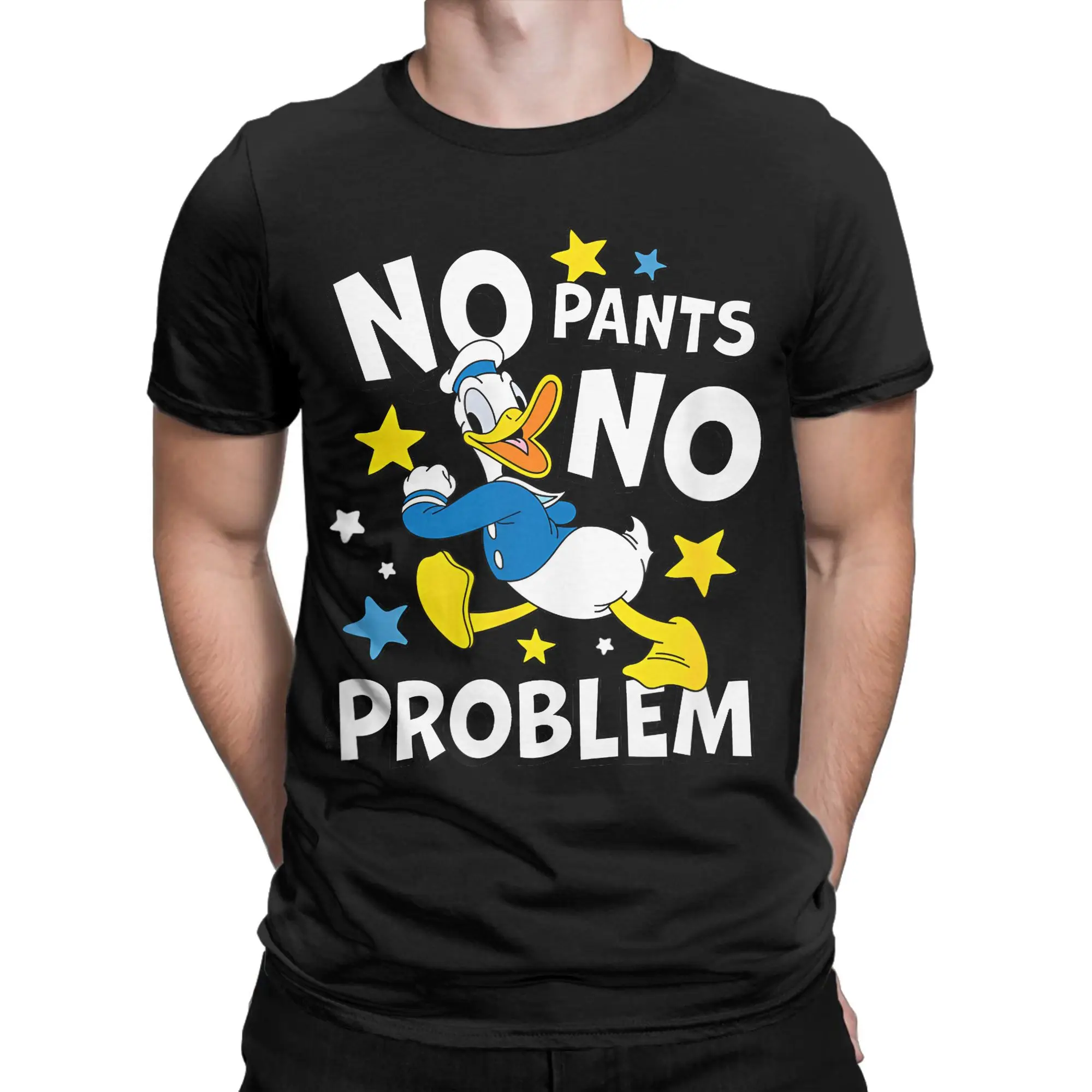 Футболка Donald Duck No Pants No Problem, летние трендовые футболки, мужские футболки из чистого хлопка с круглым вырезом, большие размеры, футболка с короткими рукавами
Футболка Donald Duck No Pants No Problem, летние трендовые футболки, мужские футболки из чистого хлопка с круглым вырезом, большие размеры, футболка с короткими рукавами