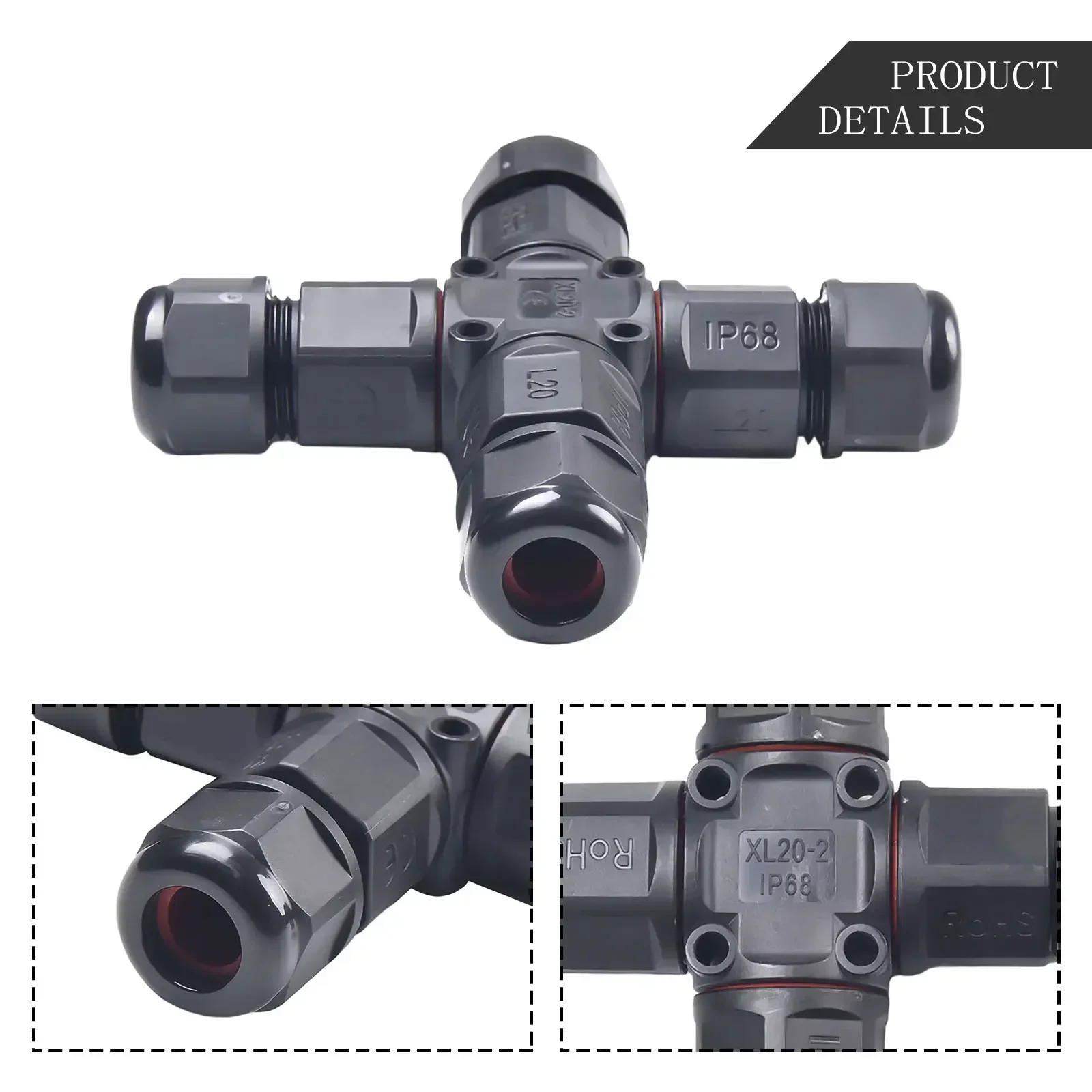 Power Cord Connector Junction Box IP68 Waterproof 2 3 Pin Cabling 380V/20A Highly Resistant to Dust and Moisture
Power Cord Connector Junction Box IP68 Waterproof 2 3 Pin Cabling 380V/20A Highly Resistant to Dust and Moisture