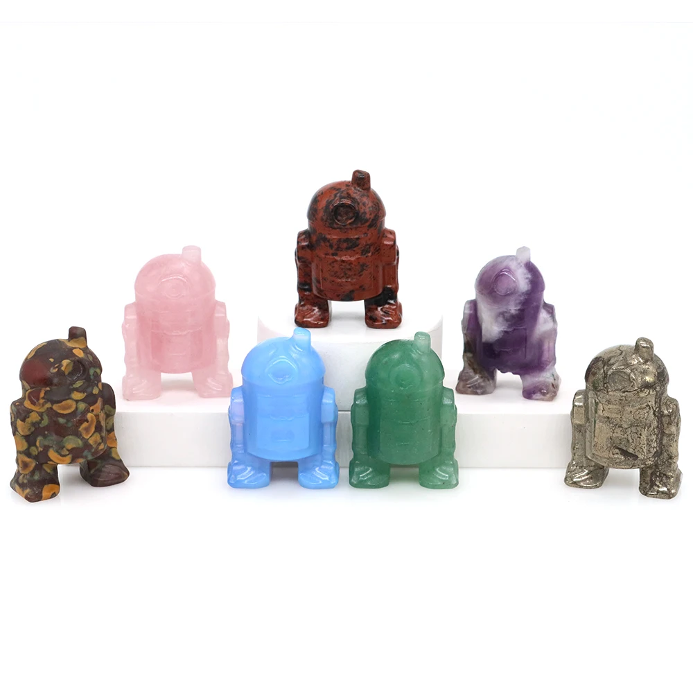 1.6" Natural Stone Cartoon R2-D2 Robot Statue Healing Crystal Carved Alien Figurine Crafts Home Room Decor Child Christmas Gifts
1.6" Natural Stone Cartoon R2-D2 Robot Statue Healing Crystal Carved Alien Figurine Crafts Home Room Decor Child Christmas Gifts