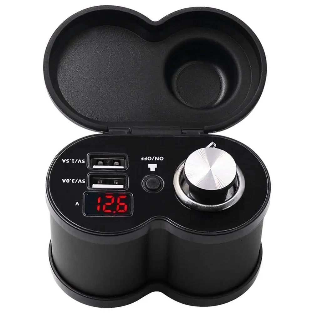 Motorbike Motorcycle QC 3.0 Dual USB Phone Charger Handlebar Rearview Mirror mount Cigarette- Lighter Voltmeter Time Display new
Motorbike Motorcycle QC 3.0 Dual USB Phone Charger Handlebar Rearview Mirror mount Cigarette- Lighter Voltmeter Time Display new