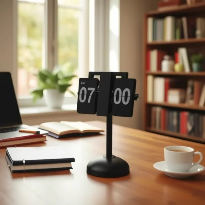 Vintage Flip Clock - Retro European Style Auto-Flip Desk Clock, Silent Minimalist Tabletop Decor for Home & Office 탁상시계 시계 
Vintage Flip Clock - Retro European Style Auto-Flip Desk Clock, Silent Minimalist Tabletop Decor for Home & Office 탁상시계 시계