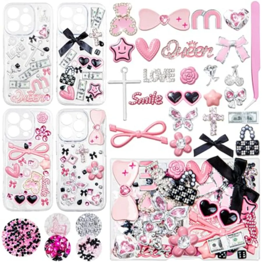 RQAYE Junk case charms, junk case Kit for Customizing Diy Cases, With Cute Bow, Flatback Pearls, Letter Beads, Aesthetic Big De
RQAYE Junk case charms, junk case Kit for Customizing Diy Cases, With Cute Bow, Flatback Pearls, Letter Beads, Aesthetic Big De