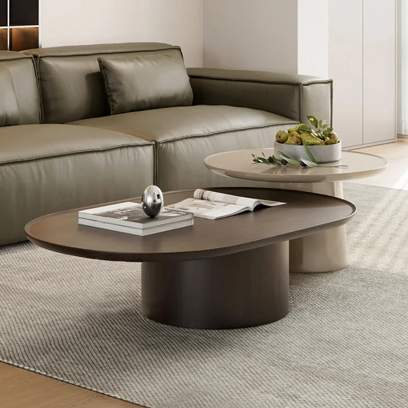 Modern Simple Coffee Tables Oval Art Design Floor Mobile Universal Coffee Table Solid Wood Living Room Mesa Centro Furniture
Modern Simple Coffee Tables Oval Art Design Floor Mobile Universal Coffee Table Solid Wood Living Room Mesa Centro Furniture