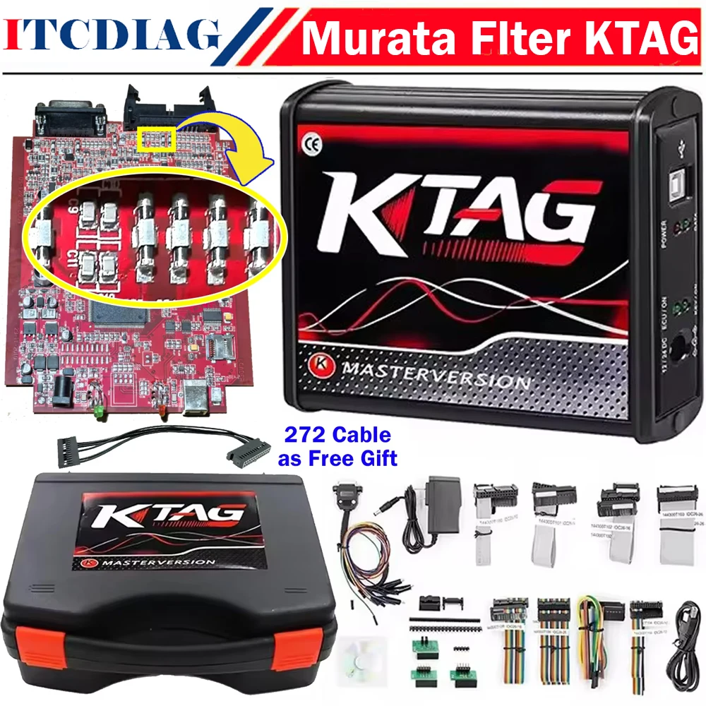 Murata Filter Ktag ECU Programmer KTAG V7.02 V2.25 Red PCB Red EU Unlimited Point Networkable Online With New Ktag 272 ECU Cable
Murata Filter Ktag ECU Programmer KTAG V7.02 V2.25 Red PCB Red EU Unlimited Point Networkable Online With New Ktag 272 ECU Cable