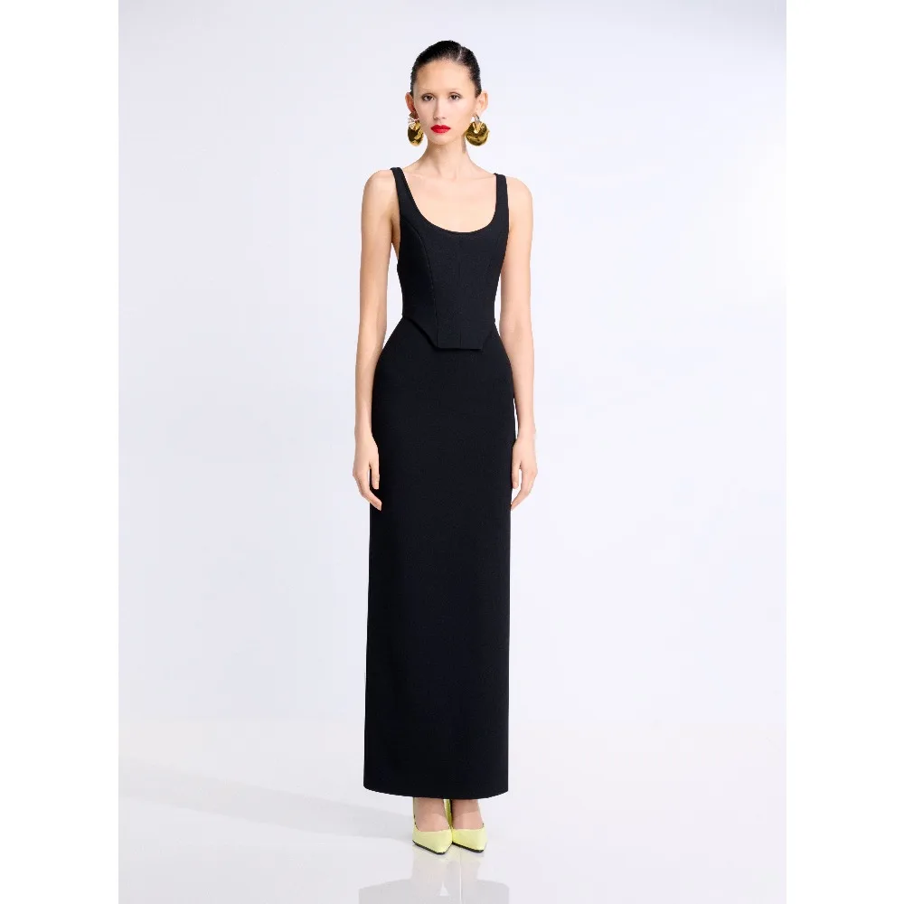 Customized Black 2 Pcs Maxi Evening Dresses Bodycorn Party Dress Column Long Elegant Modern Prom Cocktail Gowns for Women 2026
Customized Black 2 Pcs Maxi Evening Dresses Bodycorn Party Dress Column Long Elegant Modern Prom Cocktail Gowns for Women 2026