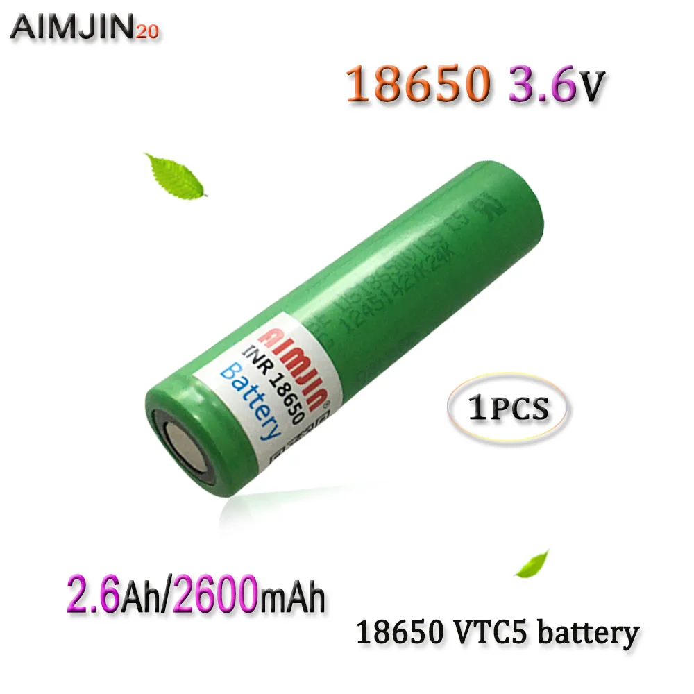 New original 3.6V 2600mAh 18650 battery For us18650 VTC5 30A toys tools flashlight battery
New original 3.6V 2600mAh 18650 battery For us18650 VTC5 30A toys tools flashlight battery