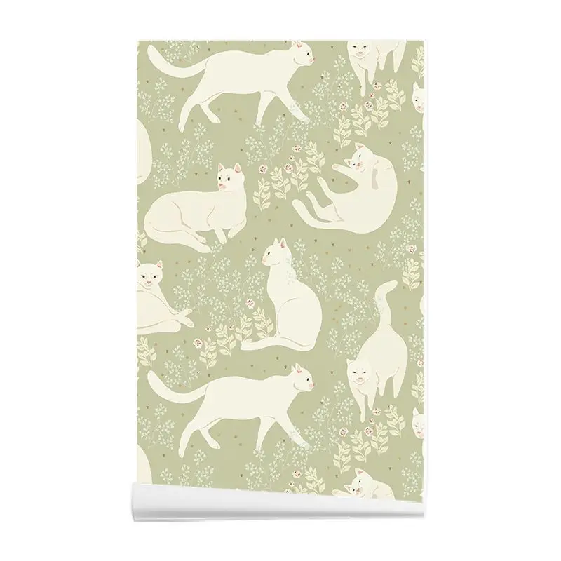 Cute Boho Cat Wallpaper Self Adhesive Removable Floral Wall Sticker Mural for Nursery Kids Room DIY Cabinet Decoration
Cute Boho Cat Wallpaper Self Adhesive Removable Floral Wall Sticker Mural for Nursery Kids Room DIY Cabinet Decoration