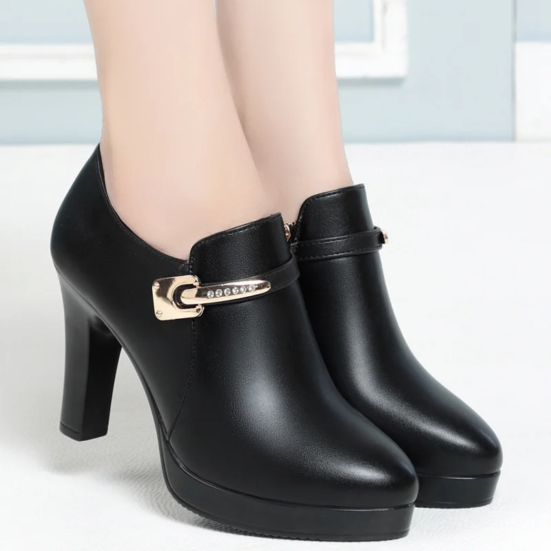 Comfort Deep Mouth Solid Single Shoes 2024 Spring Autumn New Thick Heel Fashion All-match Pointed Side Zipper Leather Shoes
Comfort Deep Mouth Solid Single Shoes 2024 Spring Autumn New Thick Heel Fashion All-match Pointed Side Zipper Leather Shoes
