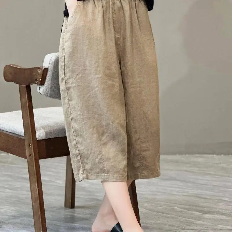 Summer 2024 Cotton Linen Wide Leg Pants Loose Original Artistic Simple Color Seven-Foot Retro Elegant Casual Pants
Summer 2024 Cotton Linen Wide Leg Pants Loose Original Artistic Simple Color Seven-Foot Retro Elegant Casual Pants