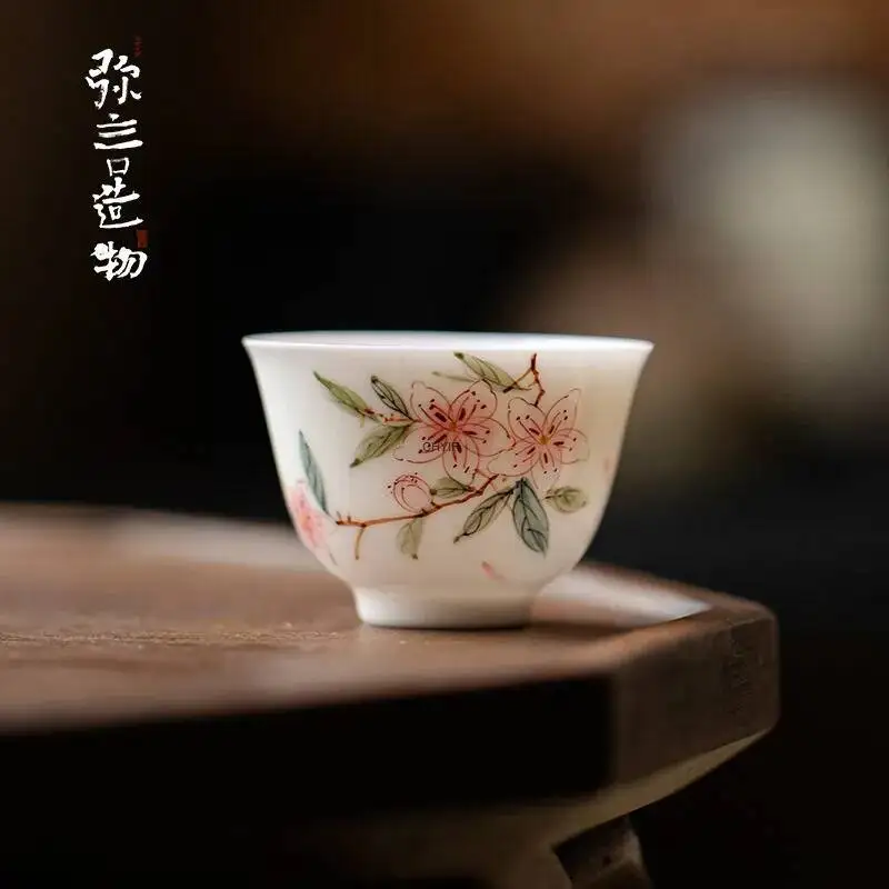Hand-painted Peach Blossom Tea Cup, Handmade Ceramic Thin-walled Tea Cup, Single Cup For Kung Fu Teacup Master Cup Чайная чашка
Hand-painted Peach Blossom Tea Cup, Handmade Ceramic Thin-walled Tea Cup, Single Cup For Kung Fu Teacup Master Cup Чайная чашка
