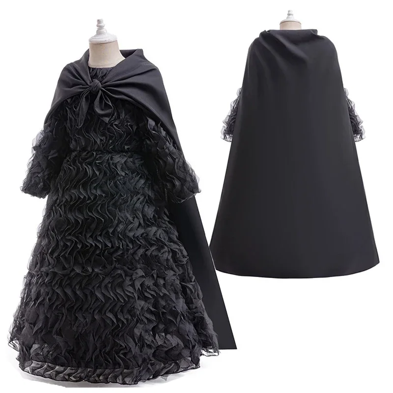 2025Wicked Elphaba Costume Witch Cosplay Black Ruffled Dress Cloak Gloves Pointed Hat Halloween Outfit for Girls
2025Wicked Elphaba Costume Witch Cosplay Black Ruffled Dress Cloak Gloves Pointed Hat Halloween Outfit for Girls