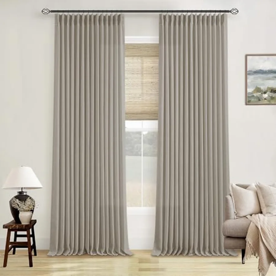 Flax Burlap 90 Inch Pinch Pleated Curtains 2 Panel Set for Living Room Thick Textured Drapes 90 Inch Long Pinch Pleat Drapes Se
Flax Burlap 90 Inch Pinch Pleated Curtains 2 Panel Set for Living Room Thick Textured Drapes 90 Inch Long Pinch Pleat Drapes Se