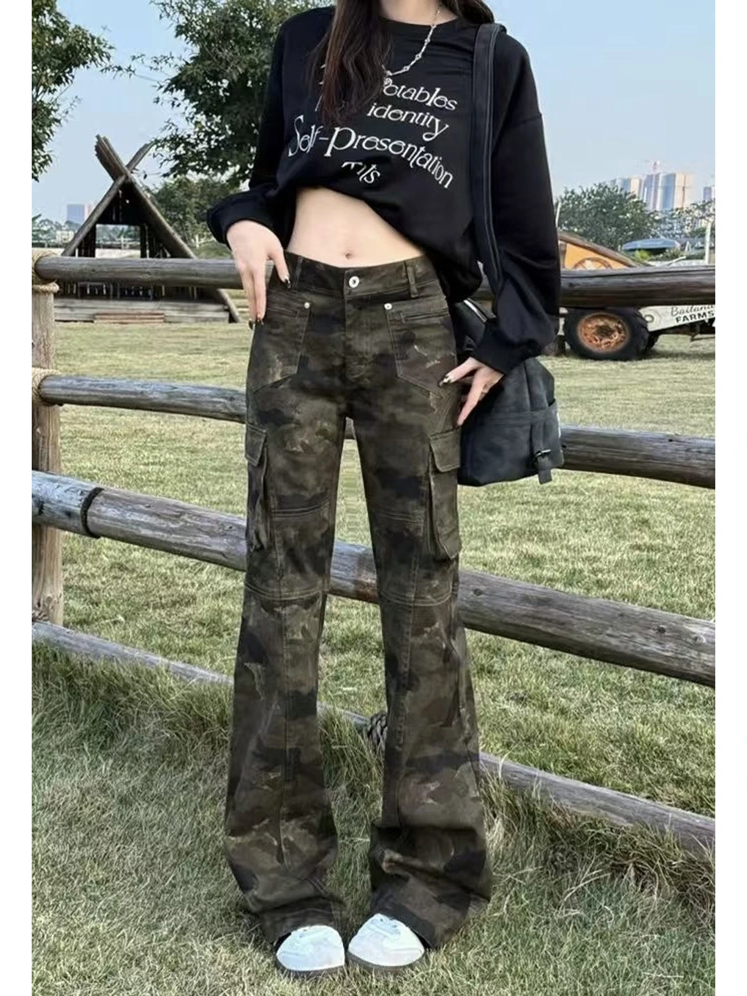High Waist Straight Leg Camouflage Workwear Jeans Men's Women's Multiple kets Slimming Long Trousers Retro American Sle
High Waist Straight Leg Camouflage Workwear Jeans Men's Women's Multiple kets Slimming Long Trousers Retro American Sle