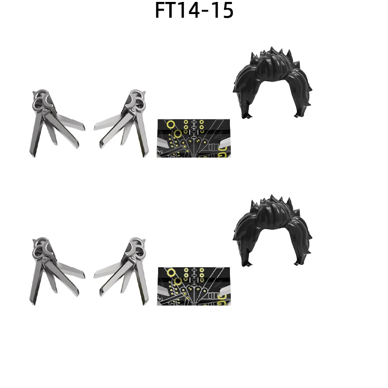 Фигурки FT14-FT15, ножницы, оружие, брюки, детали для волос, модельные блоки, набор кирпичей MOC, подарки, игрушки
Фигурки FT14-FT15, ножницы, оружие, брюки, детали для волос, модельные блоки, набор кирпичей MOC, подарки, игрушки