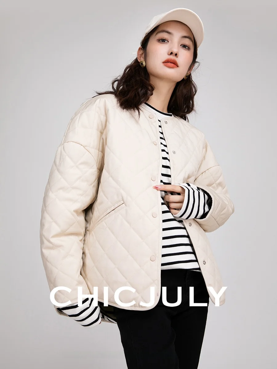 mat Sle Women's Cotton Jaet Winter Loose Design Diamond Patterned Outerwear Chicjuly Versatile Simple Commute Faion
mat Sle Women's Cotton Jaet Winter Loose Design Diamond Patterned Outerwear Chicjuly Versatile Simple Commute Faion