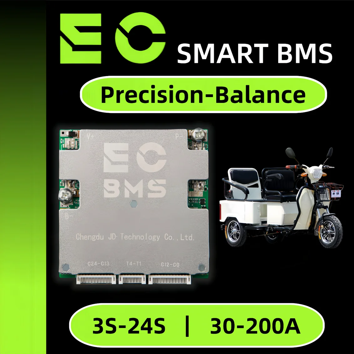 ECBMS Rack Mount BMS 7-20S 30-120A 12V 24V 48V LiFePO4 Li-ion Battery Monitor High Temp Cutoff Bluetooth Battery System Hybrid
ECBMS Rack Mount BMS 7-20S 30-120A 12V 24V 48V LiFePO4 Li-ion Battery Monitor High Temp Cutoff Bluetooth Battery System Hybrid