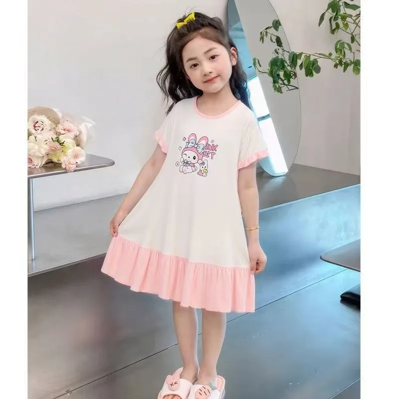 Kuromi Anime Kawaii Sanrio Ins Fashion Skirts Summer Cute Cinnamoroll Ice Silk Children Pajamas Home Wear Clothes Gifts for Girl
Kuromi Anime Kawaii Sanrio Ins Fashion Skirts Summer Cute Cinnamoroll Ice Silk Children Pajamas Home Wear Clothes Gifts for Girl