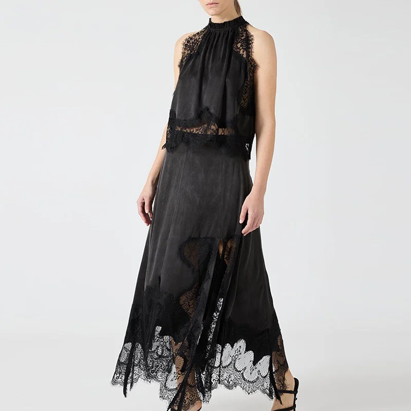 Summer Set Lady Elegant Solid Color Lace Hollow Out 2 Piece Sexy Sleeveless O Neck Tank Tops Irregular Half Skirts Matching Sets
Summer Set Lady Elegant Solid Color Lace Hollow Out 2 Piece Sexy Sleeveless O Neck Tank Tops Irregular Half Skirts Matching Sets