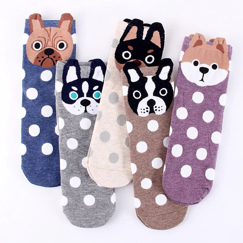 5 Pairs/lot Spring Autumn New Cartoon harajuku Women's Socks Animal Cute Female Socks Puppy Cotton Comfort Mid Tube Trendy Socks
5 Pairs/lot Spring Autumn New Cartoon harajuku Women's Socks Animal Cute Female Socks Puppy Cotton Comfort Mid Tube Trendy Socks