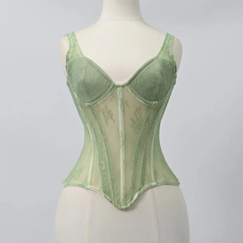 Women Corset Bustiers Overbust With Bra Strapless Breathable Mesh Tops Lace Up Boned Bodices Waist Girdle Tummy Control
Women Corset Bustiers Overbust With Bra Strapless Breathable Mesh Tops Lace Up Boned Bodices Waist Girdle Tummy Control