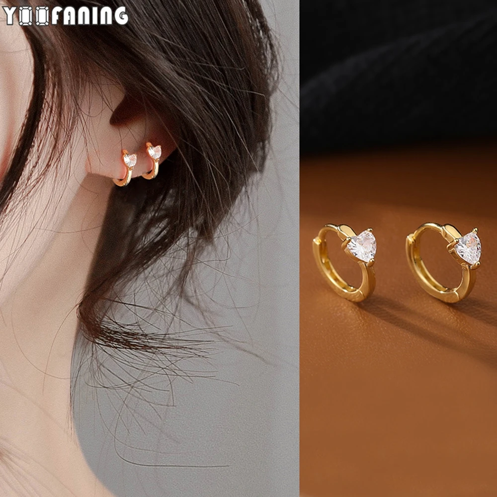 925 Sterling Silver Ear Needle Exquisite Minimalist Gold Silver Hoop Earrings Classic White Zircon Earrings for Women Jewelry
925 Sterling Silver Ear Needle Exquisite Minimalist Gold Silver Hoop Earrings Classic White Zircon Earrings for Women Jewelry
