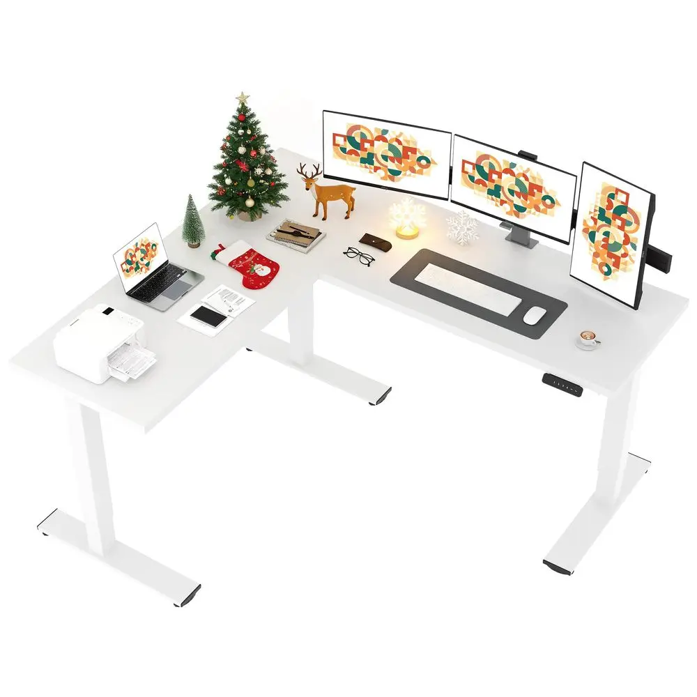 L Shaped Standing Desk Adjustable Height, Electric Corner Standing Desk, 71 x 63 inch Sit Stand Computer Table with Splice Boar
L Shaped Standing Desk Adjustable Height, Electric Corner Standing Desk, 71 x 63 inch Sit Stand Computer Table with Splice Boar