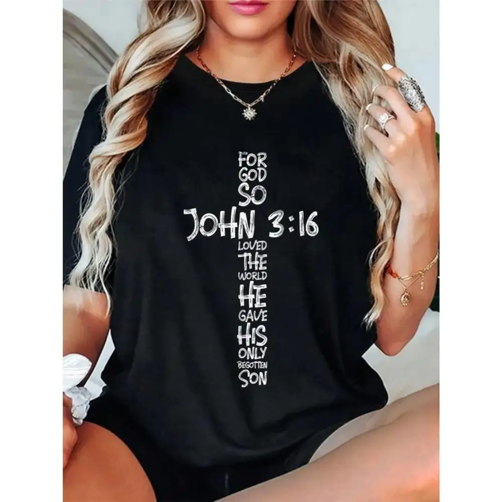 John 3:16 Christian T-shirt for Women, Bible Verse Faith Graphic Tee, Religious Scripture Inspirational Top, Jesus Church Gift
John 3:16 Christian T-shirt for Women, Bible Verse Faith Graphic Tee, Religious Scripture Inspirational Top, Jesus Church Gift