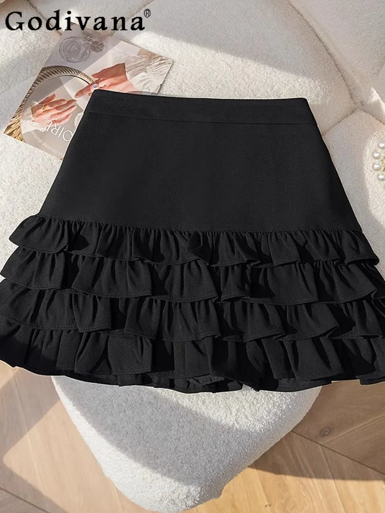 Модная летняя юбка трапециевидной формы с высокой талией для девочек большого размера, однотонная универсальная короткая универсальная возрастная юбка с оборками 
Модная летняя юбка трапециевидной формы с высокой талией для девочек большого размера, однотонная универсальная короткая универсальная возрастная юбка с оборками