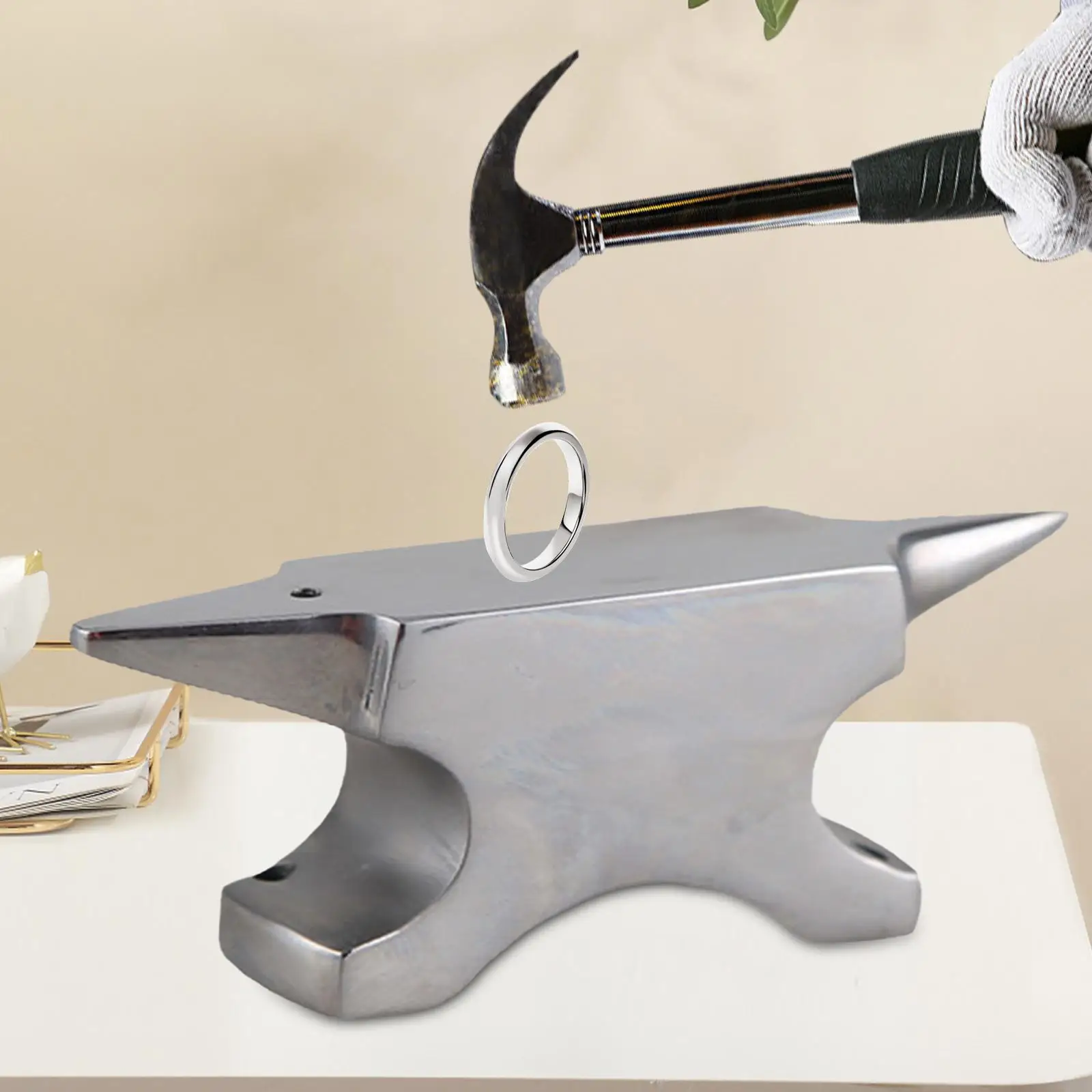 Double Horn Anvil for Silversmith Shaping Tool Correcting Rings Blacksmiths, Steel Miniature DIY Jewelry Tool Work Bench 1 Piece
Double Horn Anvil for Silversmith Shaping Tool Correcting Rings Blacksmiths, Steel Miniature DIY Jewelry Tool Work Bench 1 Piece