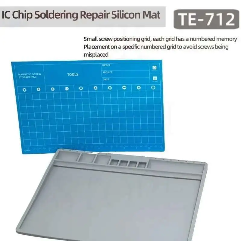 Insulated Repair Mat TE-712 Soldering Workbench Mat Silicone Soldering Soldering Repair Platform For Multiple Parts Placement
Insulated Repair Mat TE-712 Soldering Workbench Mat Silicone Soldering Soldering Repair Platform For Multiple Parts Placement