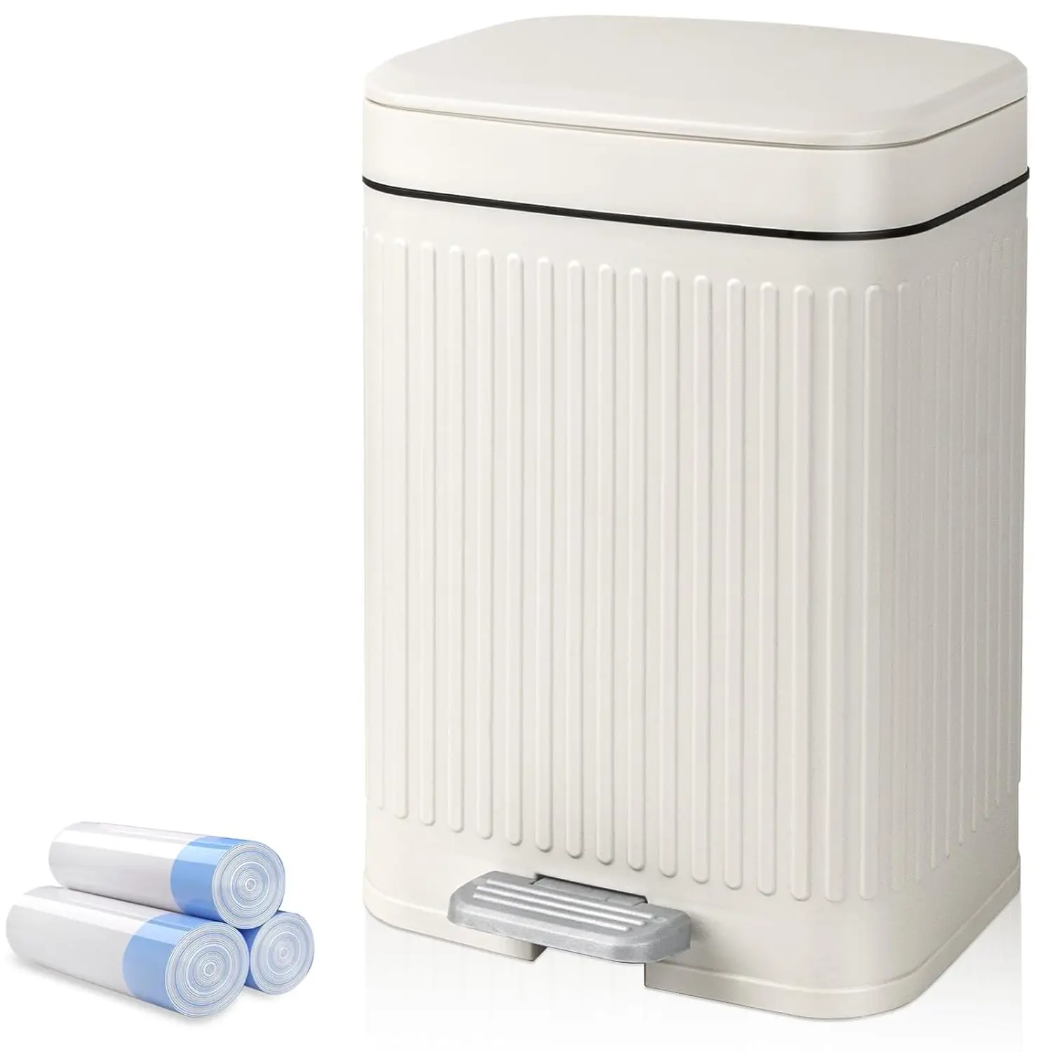 rejomiik Small Bathroom Trash Can with Lid 2.1 Gallon Soft Close Step Slim Garbage Can Waste Bin for Office, Bedroom, Kitchen, C
rejomiik Small Bathroom Trash Can with Lid 2.1 Gallon Soft Close Step Slim Garbage Can Waste Bin for Office, Bedroom, Kitchen, C