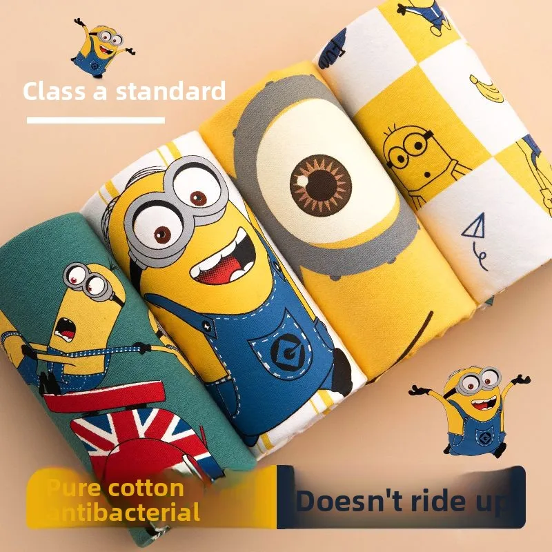 Minions movie anime cartoon cute student underwear personality boys Class A pure cotton breathable boxer shorts wholesale
Minions movie anime cartoon cute student underwear personality boys Class A pure cotton breathable boxer shorts wholesale
