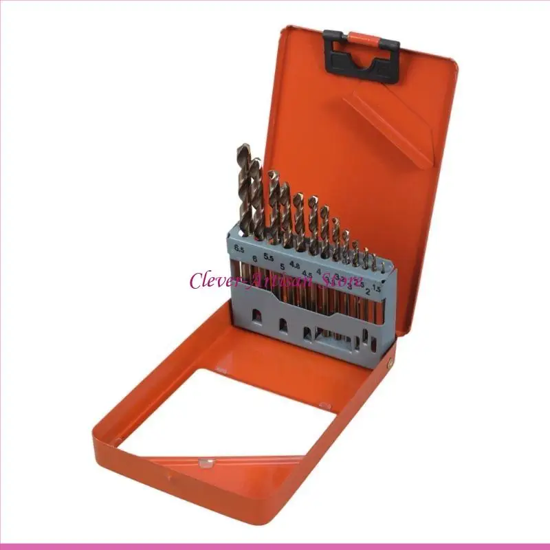 E06B Durable M35 High Speed Steel Cobalt Drill Bits Set 13 Pieces for Hardened Metal
E06B Durable M35 High Speed Steel Cobalt Drill Bits Set 13 Pieces for Hardened Metal