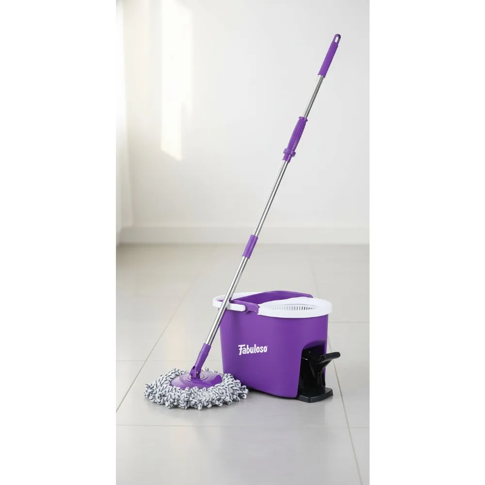 Hands-Free Spin Mop and Bucket with Adjustable Pole, Microfiber Head for Easy Floor Cleaning - Ideal for Homeowners
Hands-Free Spin Mop and Bucket with Adjustable Pole, Microfiber Head for Easy Floor Cleaning - Ideal for Homeowners