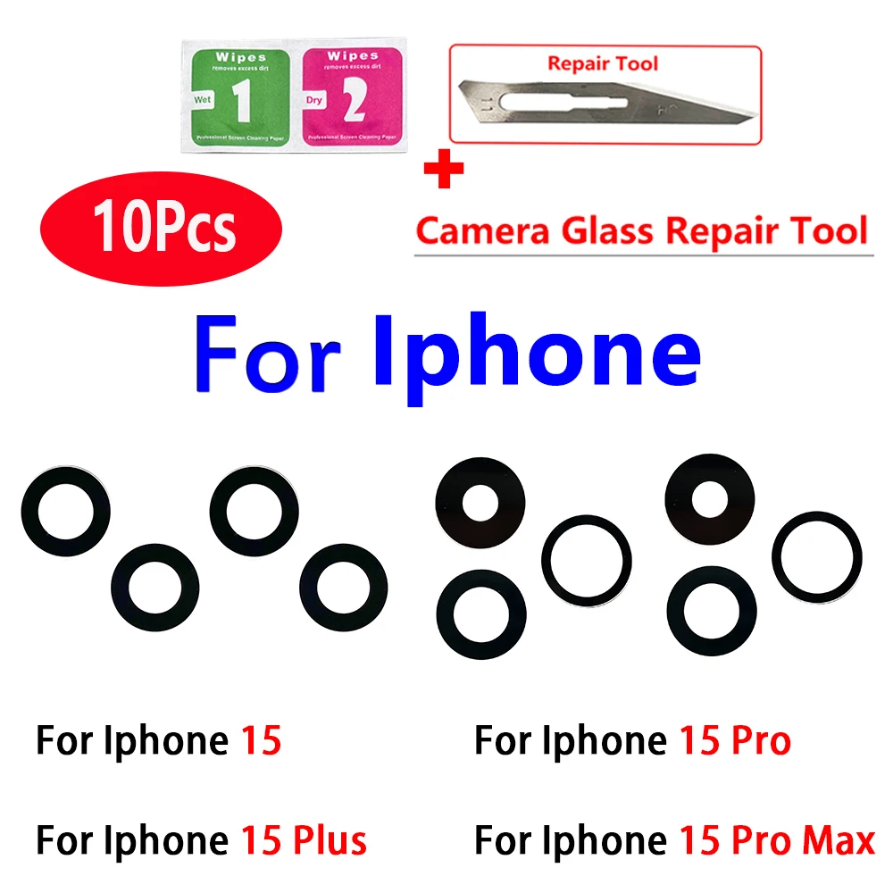10Pcs,Rear Back Camera Glass Lens for iPhone 15 Pro Max 15 ProMax 15 Pro 15 Plus Lenses With Adhesive Sticker Glue
10Pcs,Rear Back Camera Glass Lens for iPhone 15 Pro Max 15 ProMax 15 Pro 15 Plus Lenses With Adhesive Sticker Glue