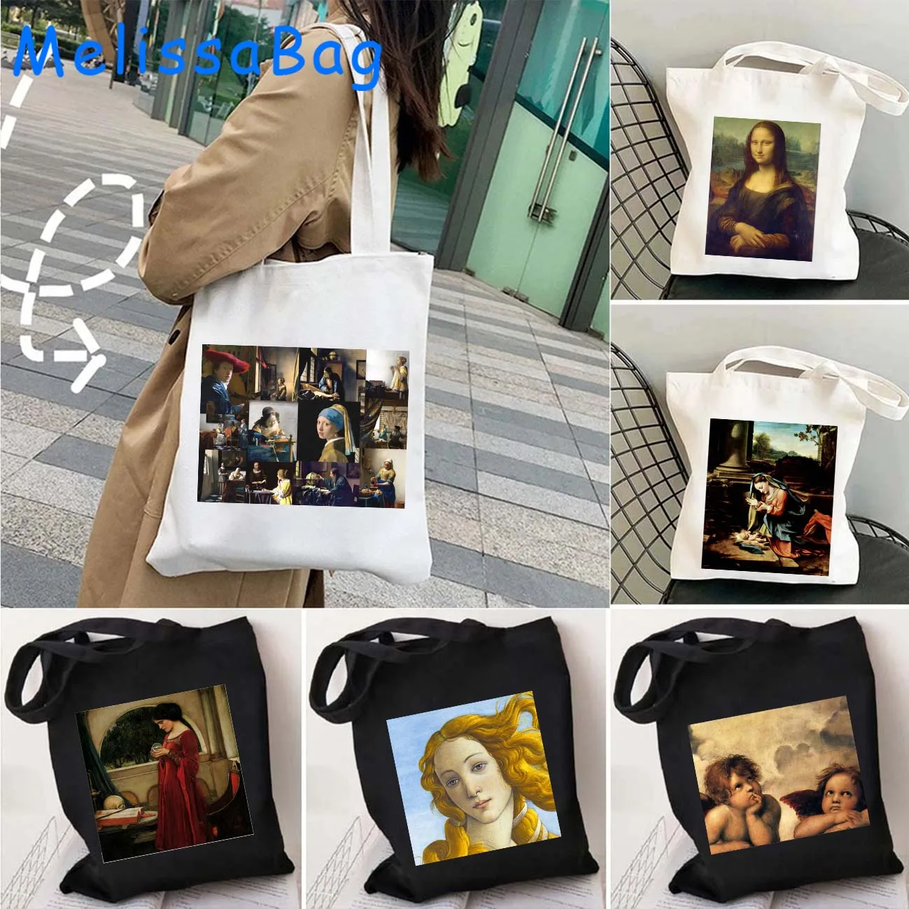 Renaissance Ink Oil Painting Art Watercolor Angel Sun Princess Mona Lisa Starry Night Flowers Canvas Shoulder Tote Bag Handbag
Renaissance Ink Oil Painting Art Watercolor Angel Sun Princess Mona Lisa Starry Night Flowers Canvas Shoulder Tote Bag Handbag